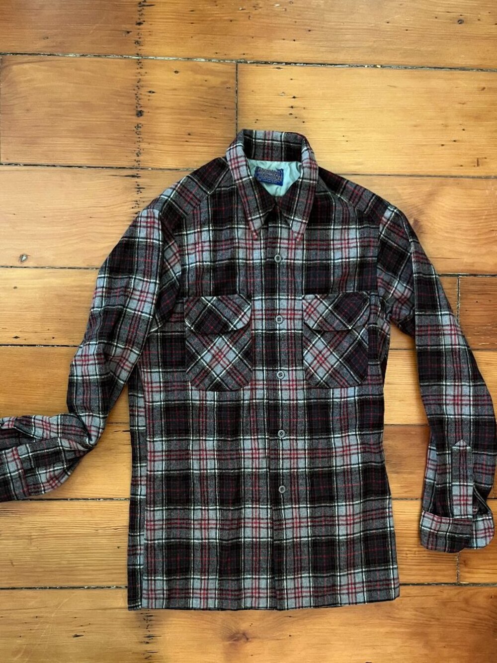 VINTAGE Wool Plaid Pendleton button up shirt